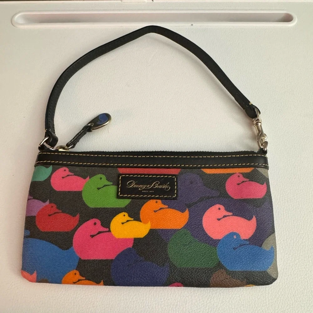 Dooney & Bourke wonder ducks wristlet - Picture 1 of 12